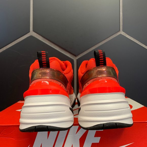 New Womens Nike M2K Tekno Red Suede Shoe - Picture 4 of 7